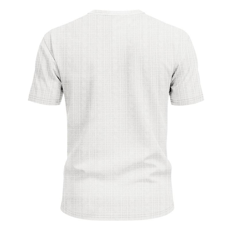 Summer Men's Imitation Hemp Bamboo Joint Loose Breathable Casual V-neck Quick-drying Short-sleeved T-shirt