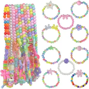 20Pcs Princess Necklace Bracelet Set, Teenager Costume Jewelry Play Jewelry Women Dress Up Pretend Play Party Favors