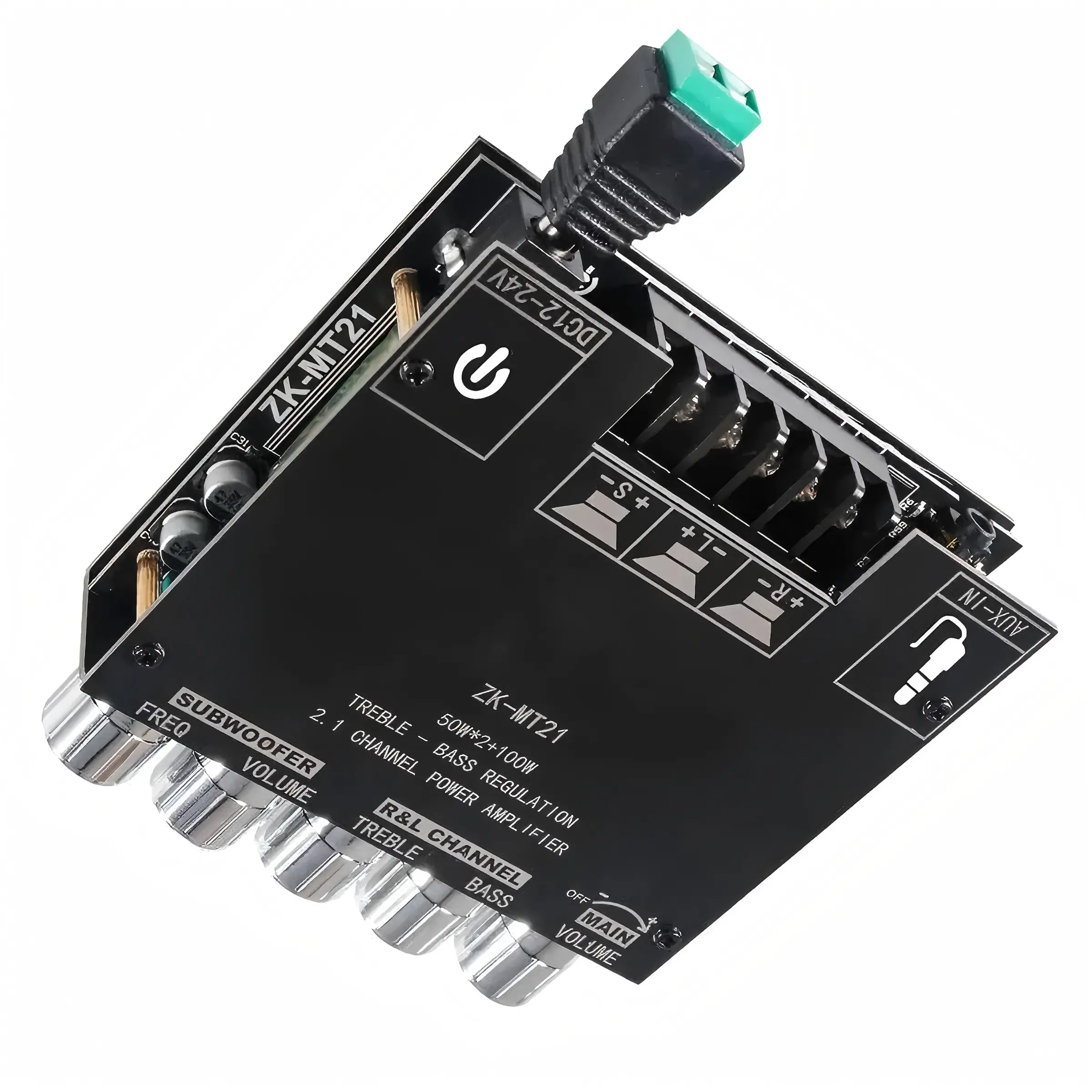 DIY 2.1 Channel Audio Receiver Stereo Power Amplifier Module, 50w X 2 + 100w BT Amplifier Board, Portable HiFi Speaker System