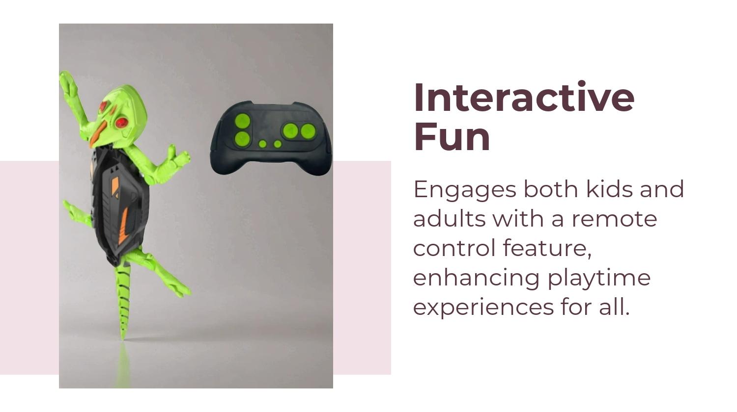 Remote Control Animal Toys That Crawl & Roll 360 Degrees, Light-Up Electric Gifts for Kids, Birthday Present, Prank Pet Toy