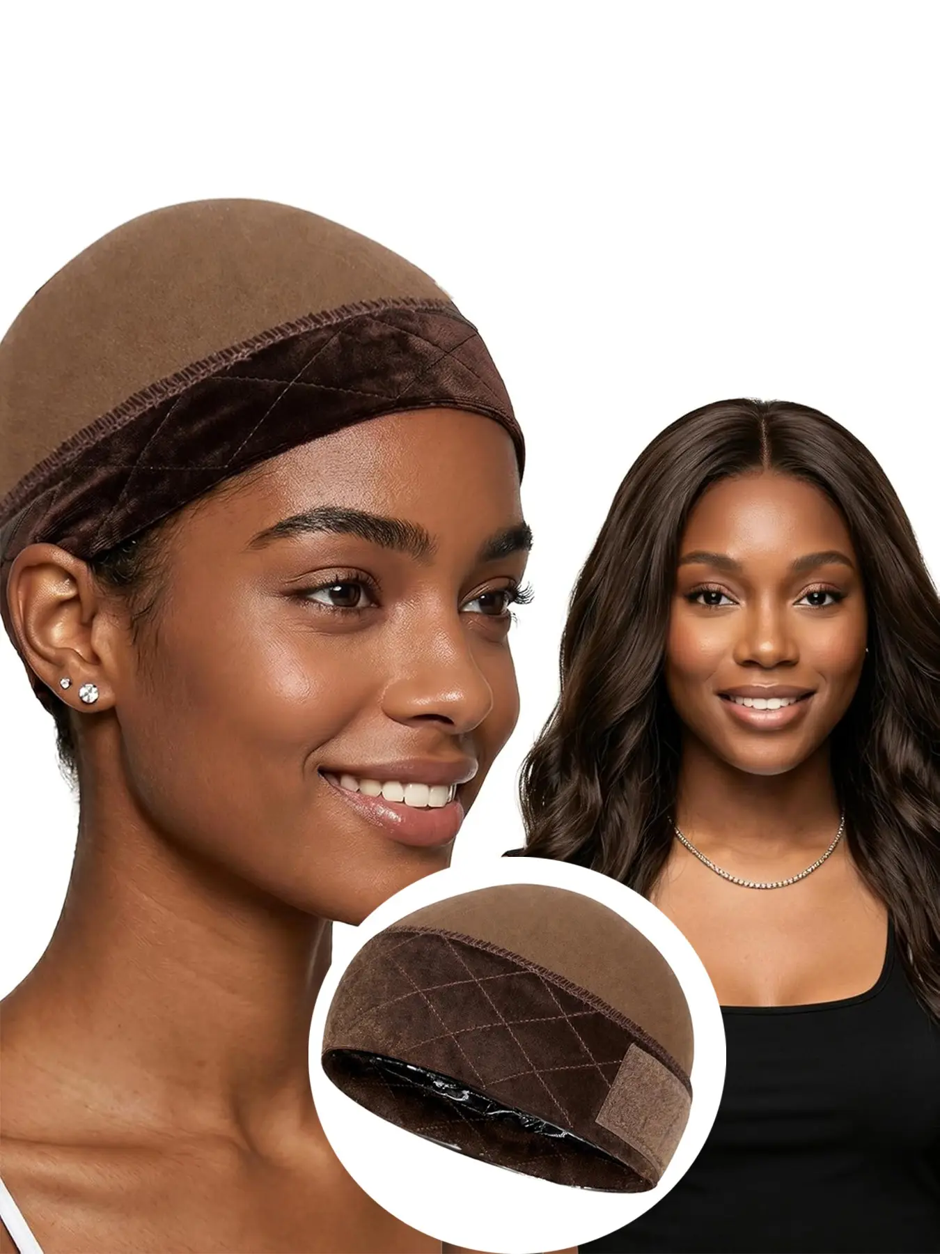 2-In-1 Wig Grip Cap, Lightweight Soft Material, Fits Hijab/hats, Ideal for Hair Thinning/sensitive Scalps, Breathable Fabric, Secure Wig Hold, Versatile Use, Sensitive Scalp Friendly, Hijab Compatible, Lightweight Design