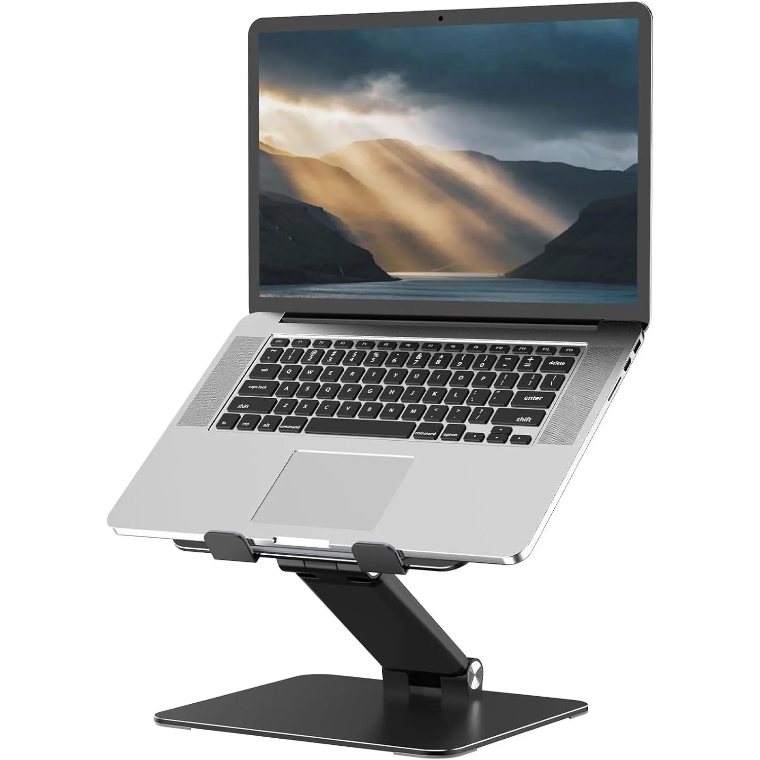 Adjustable Laptop Stand for Desk, Metal Foldable Laptop Riser
