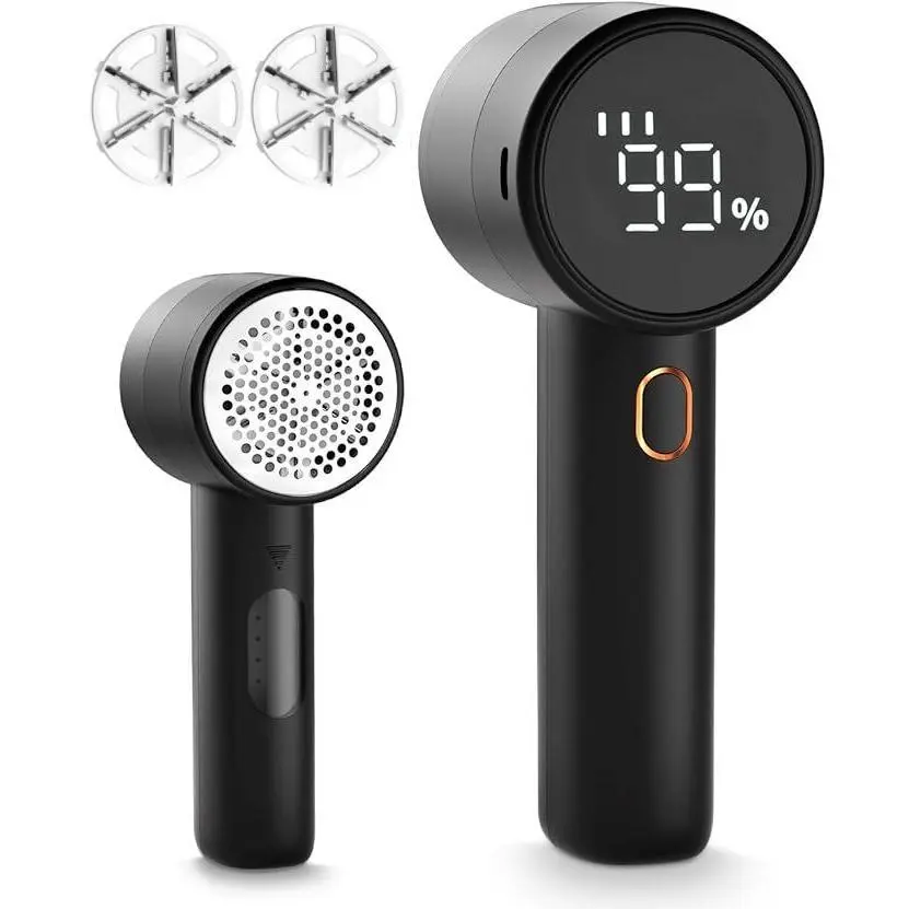 Fabric Shaver, Electric Lint Remover, Lint Roller, Rechargeable, with Digital LED Display, for Clothing, Sweater, Sheets, Couch, Blanket, Home Use, Appliances Durable