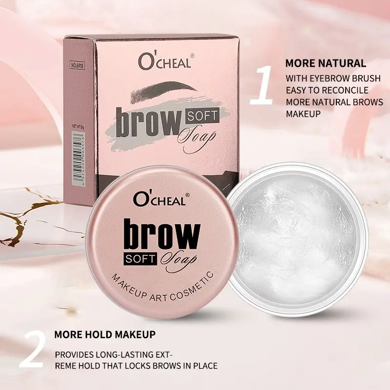 Clear Eyebrow Shaping Wax, Brow Lift for Fluffy Feathered Look, Vegan & Cruelty-Free, Holds Brows in Place, Perfect for Natural Beauty, Soap Brows Look