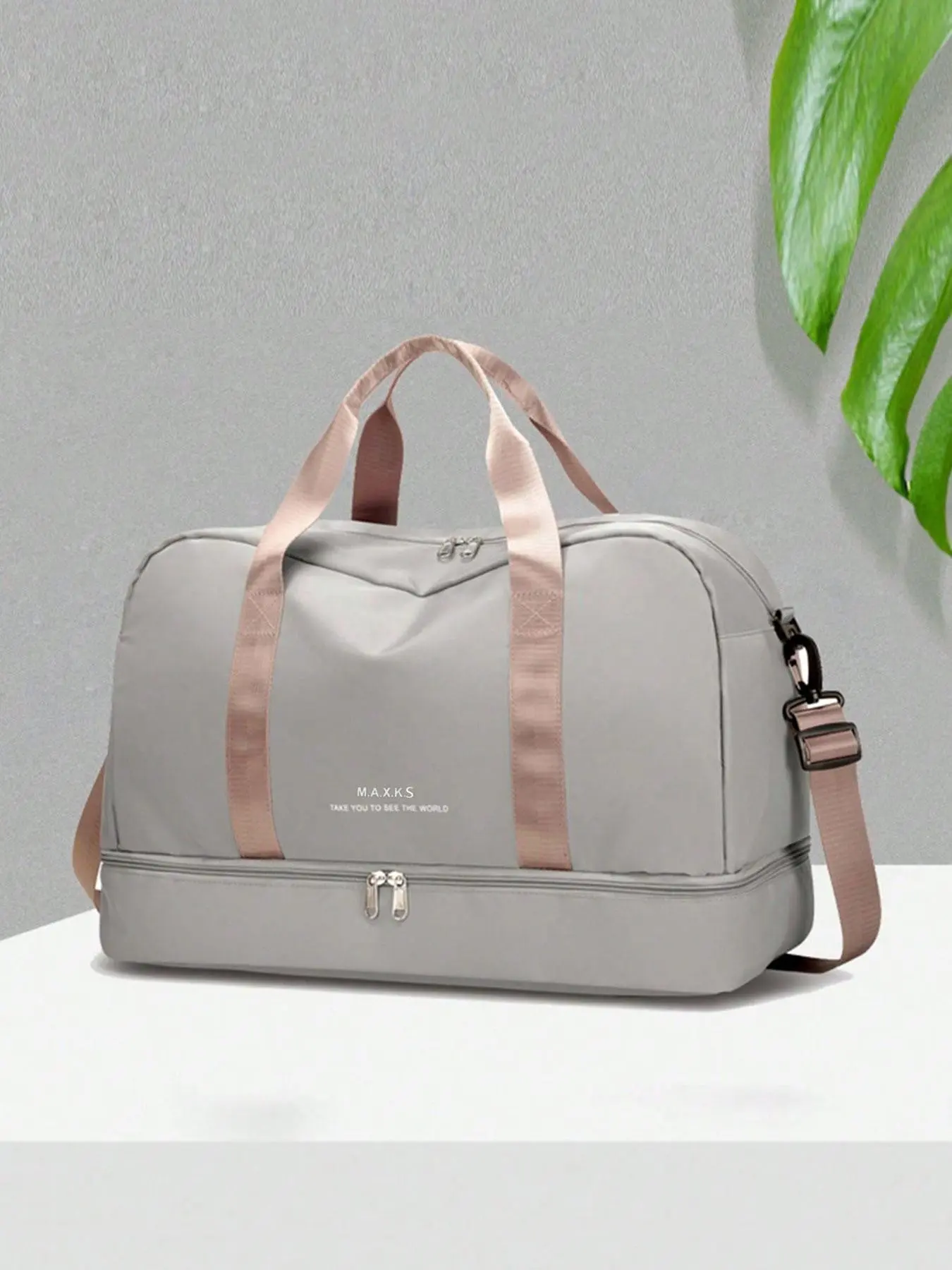 Portable and versatile texture crossbody bag, retro letter casual personalized travel bag, stylish large capacity daily shoulder bag, suitable for short distance travel, fitness, yoga and sports, Casual lightweight bag