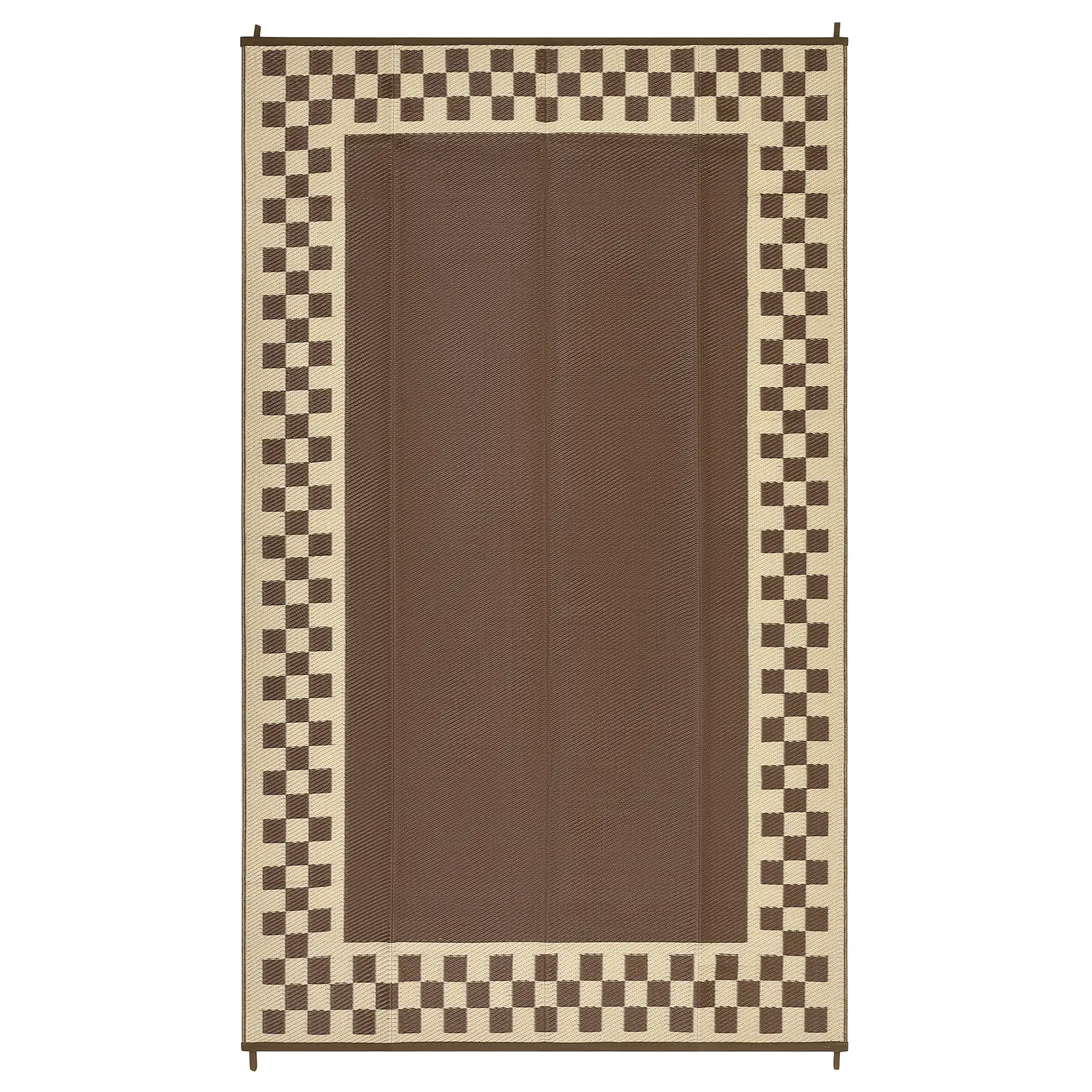 GAOMON Waterproof Reversible Outdoor Rug 10x14ft & 9x12ft – Large Plastic Patio Carpet with Stakes & Carry Bag – Fade-Proof, Weather Resistant, Easy Clean – Garden, Balcony, RV, Camping, Commercial, Restaurant – Black Grey / Black Coffee