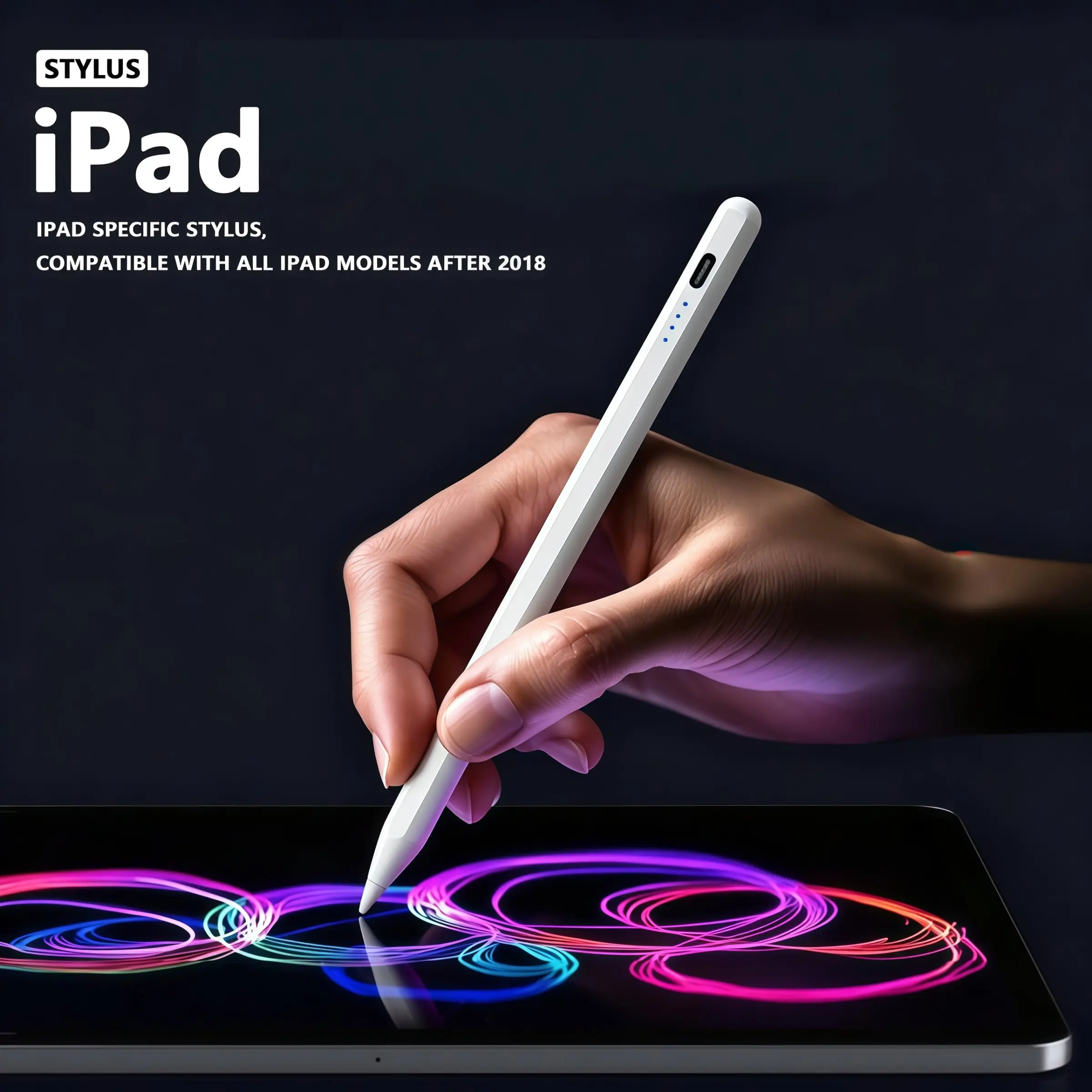 Specialized Touch Pen for iPad 6-11, Pro 11/12.9/13 Inches (m4), Air 3/4/5 (m2/m3), Mini 5/6 (2018 Model), Fast Charging Supported