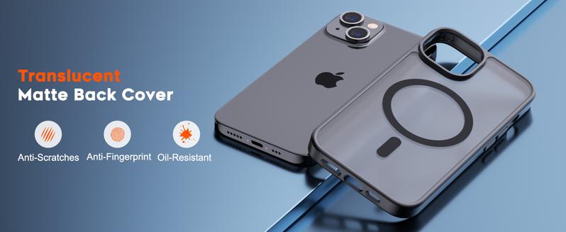 Magnetic for iPhone 17/16/15/14/13/12/11 series Case  (Compatible with MagSafe)(10 FT Military Grade Drop Protection) Slim Translucent Matte Shockproof Phone Cover