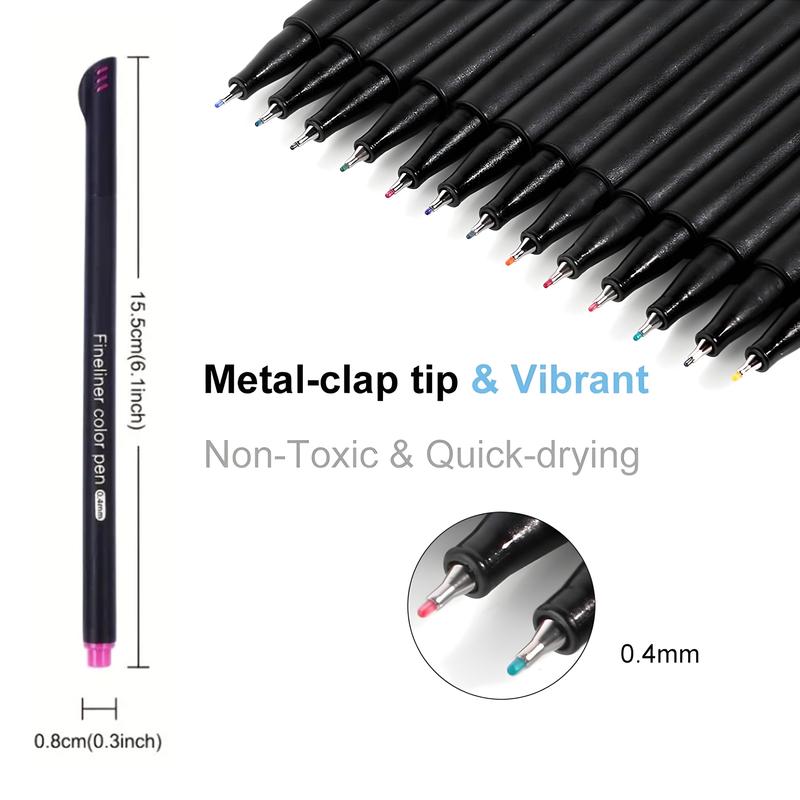 0.4mm Fineliner Pen, Drawing Painting Sketch Fine Line Art Marker, Art Drawing Supplies for Students School Home, Art Materials