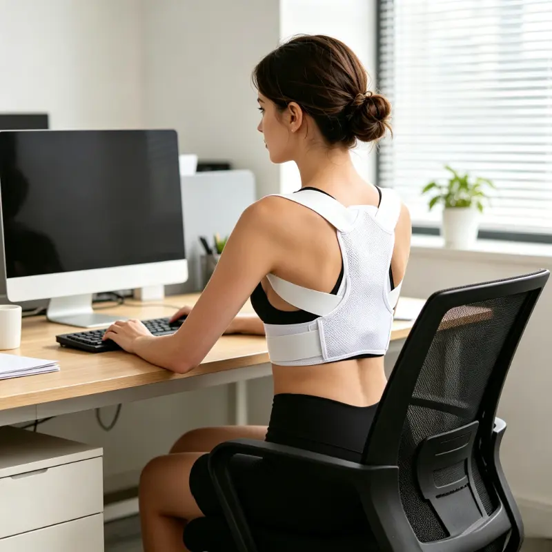 Unisex Posture Corrector Back Brace for Women - Ergonomic Design, Multi-Size Adjustable Slim Fit, Discreet Upper Back & Shoulders Support, Breathable Lightweight Fabric for Daily Wear