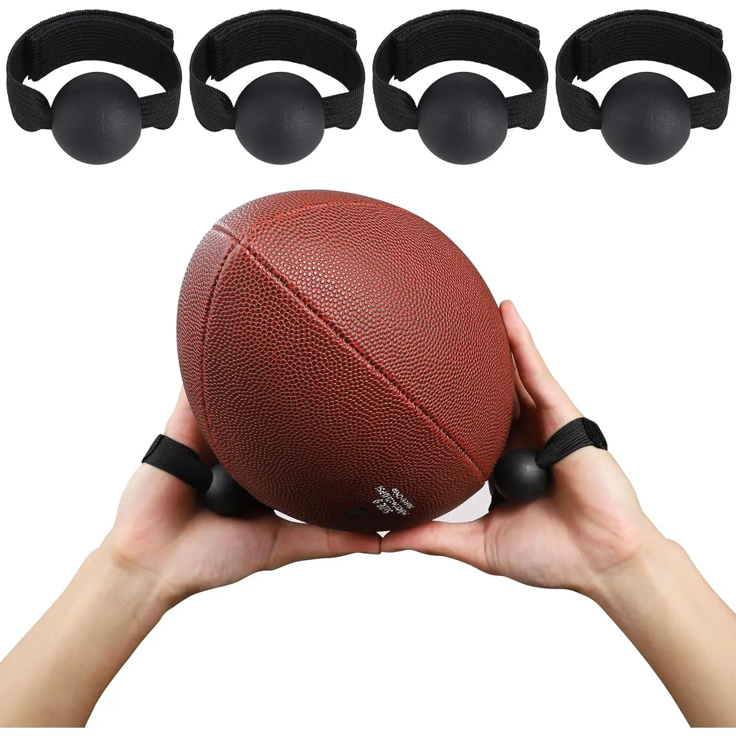 4 count  Football Catching Trainer Band, Rugby Football Catching Receiver Trainers, Football Receiving , Volleyball Catching  Hand Strap Beginner Practice Fingertip