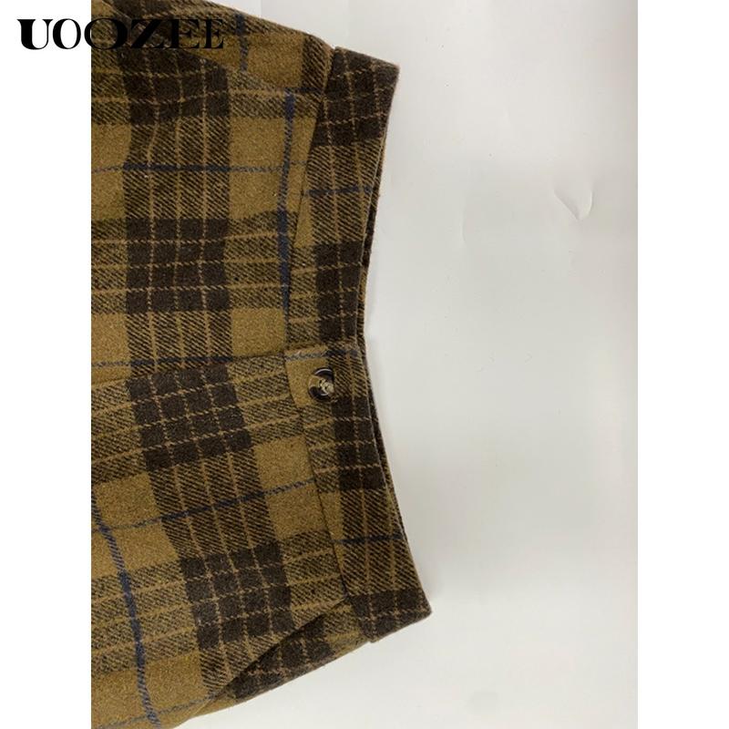 UOOZEE Women's Autumn Winter Retro Classic 2 Piece Blazer Suit, No Belt Pockets Blazer New Long Sleeves Loose Elegant Formal Business Outerwears Jackets & Plaid Pockets High Waisted Loose Full Length Trousers Pants UOOZEE Women's Autumn Winter Retro Classic 2 Piece Blazer Suit, No Belt Pockets Blazer New Long Sleeves Loose Elegant Formal Business Outerwears Jackets & Plaid Pockets High Waisted Loose Full Length Trousers Pants