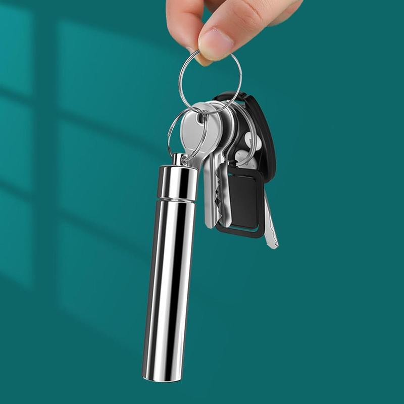 7PCS Stainless Steel Toothpick Pocket Set, Dental Floss Pick, Reusable Teeth Cleaning Tools Kit with Portable Holder, Keychain Design for Outdoor Picnic, Camping, Travel Essentials