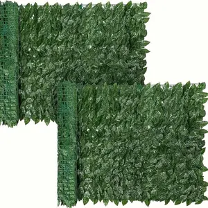 Two Rolls Thickened Dense Artificial Leaf Fence Net, Ideal for Garden Privacy and Aesthetics, Natural Look for Balcony Railing Decor