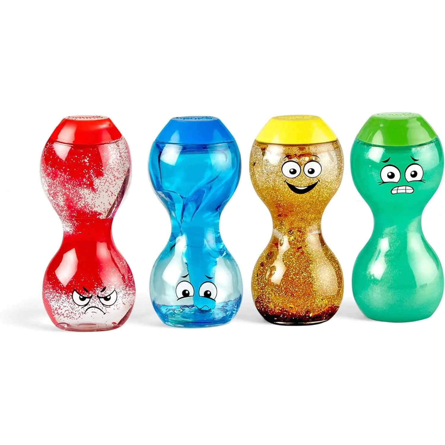 Express Your Feelings Sensory Bottles - Primary Emotions, Quiet Fidgets for Classroom, Calm Down Corner Supplies, Social Emotional Learning Toys for Kids with Autism