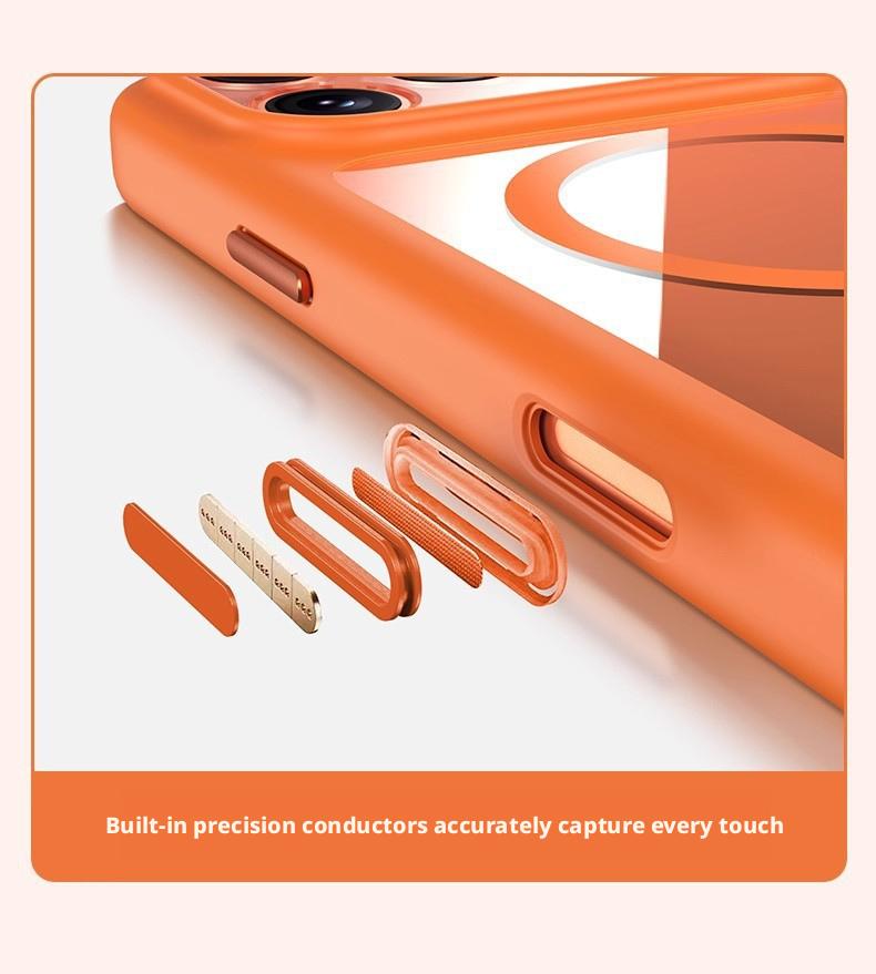 Transparent magnetic case for iPhone 17 Pro Max, full protection for the 17 lens, anti-drop protective cover, foreign trade