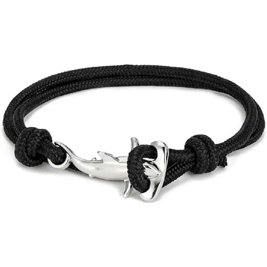 Hammerhead Sharks Bracelet  Lovers Nautical Multilayer Wrapped  Rope Bracelet Couple