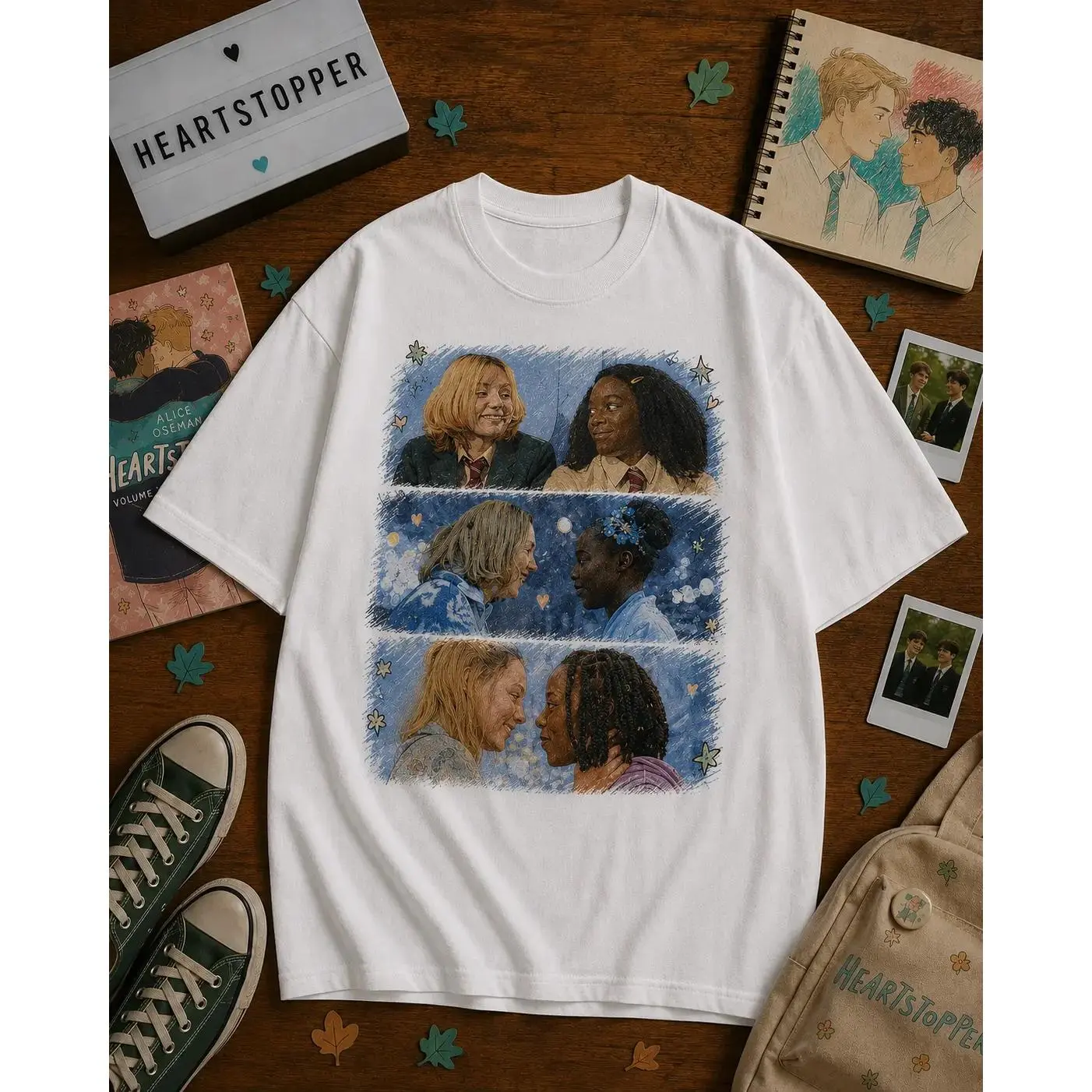 Heartstopper Inspired Unisex Cotton T Shirt Featuring Tara and Darcy Design Perfect Gift for Heartstopper Fans Teens and Adults Casual Streetwear Style
