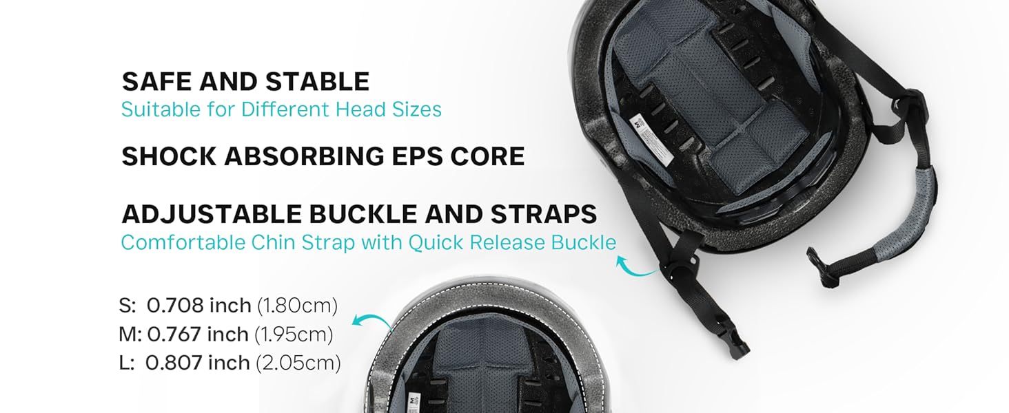 EBike Helmet with USB Rechargeable LED Lights - Adult Bicycle Commuter Helmet with Front & Back Safety Light