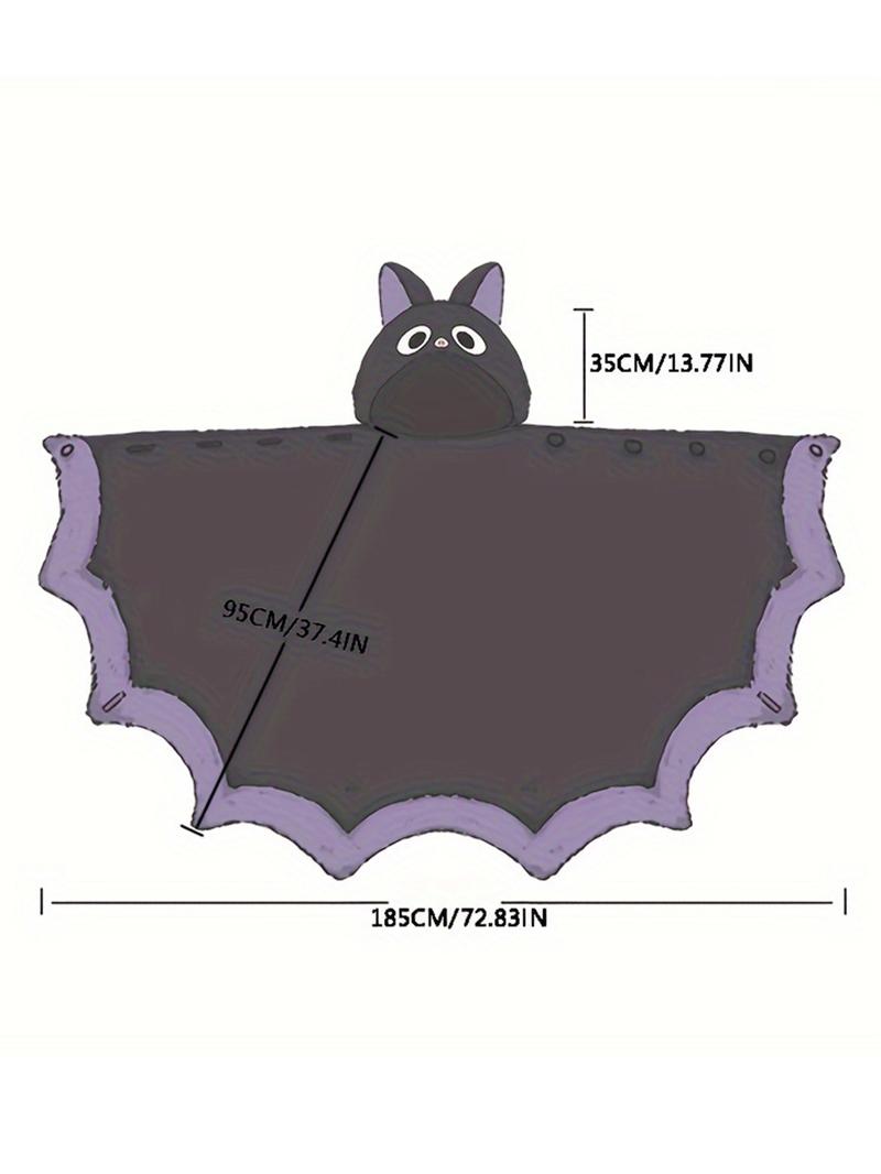 Women's Halloween Themed Pocket Button Front Hooded Bathrobe, Casual Long Sleeve High Low Bathrobe, Women's Sleepwear for Fall & Winter