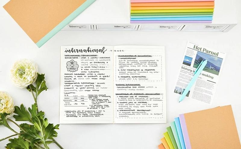 16 Pack Composition Notebook Bulk, Kraft Cover Lined Blank College Ruled Travel Journals with Pastel Color Spine For Women Students Office, 60 Pages, 8.3”x 5.5”, A5, 8 Pastel Colors