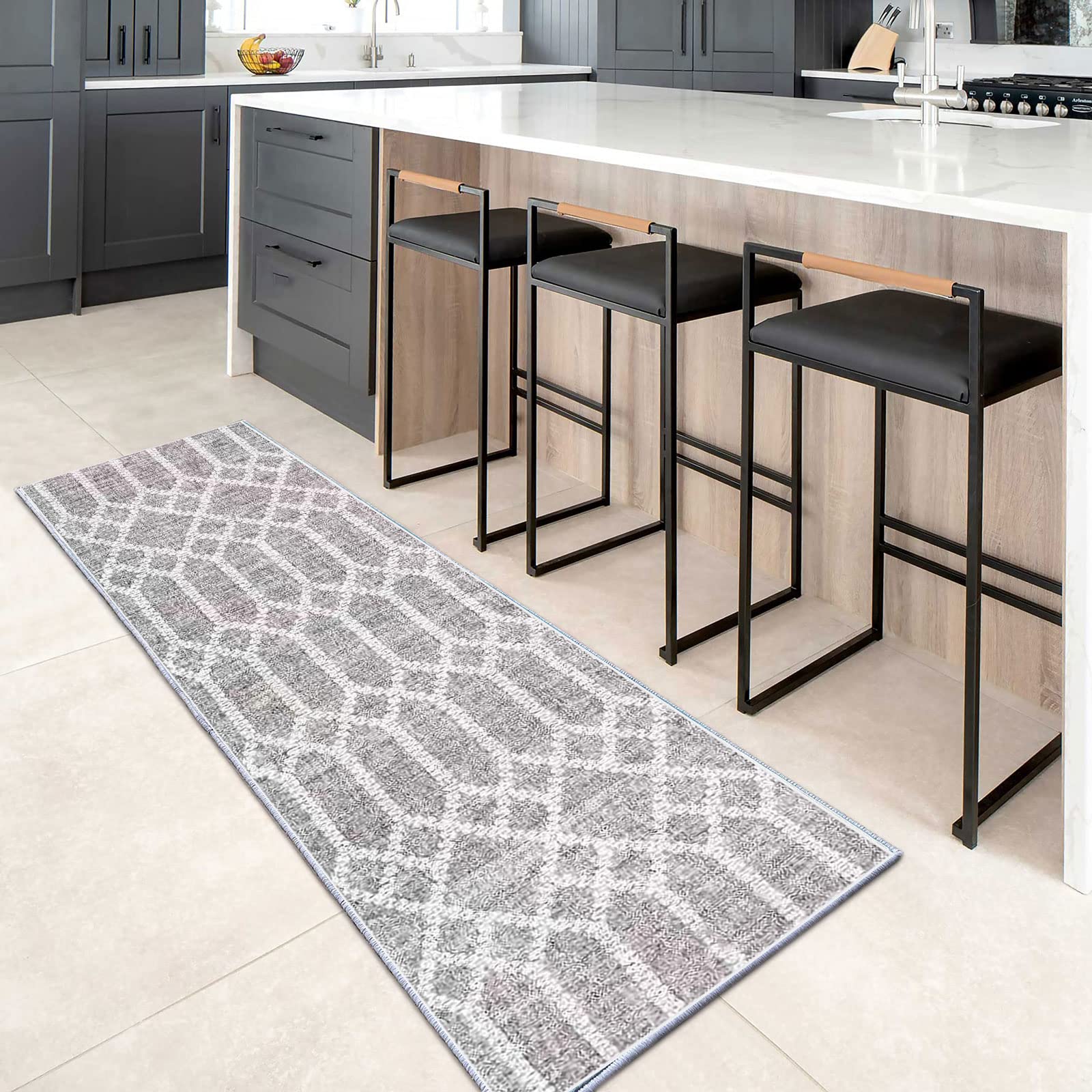 Household Modern Large Rug, Modern Area Rug, 1 Count Abstract Pattern Soft Hallway Runner Rug, Non-slip Durable Decorative Carpet for Kitchen Home, Dad Gifts for Fathers Day