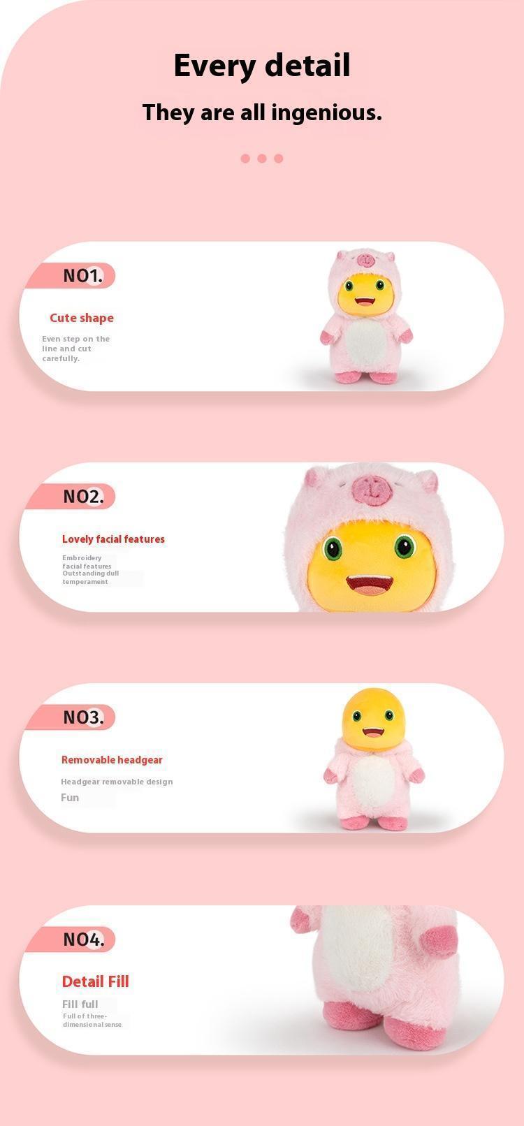 Genuine Emoji Series China Nai Long Plush Plush Toys Cross Dressing Getting Beaten Up Facial Mask Sun Flower Hug Pillow Toy Gift