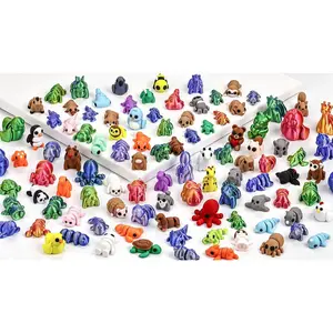 105pcs 3D Printed Animals, Articulated Pocket Fidget Toys Bulk, Party Favors, Goodie Bag Stuffers, Desk Pets for Classroom Rewards, Exchange Gifts for Boys Girls Toddlersfidget toys