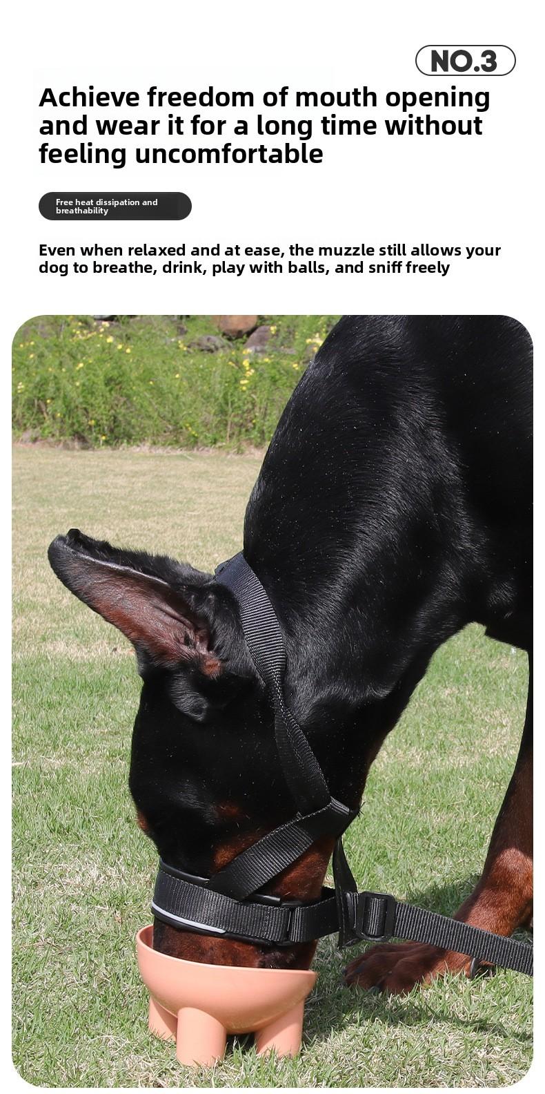 Reflective Anti-Pull Dog Muzzle & Headcollar |   Soft Adjustable Pet Training Halter for Safe Walking