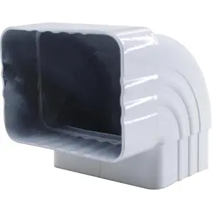 90° 3x4 White Aluminum Roofing Gutter Downspout Extension Elbow