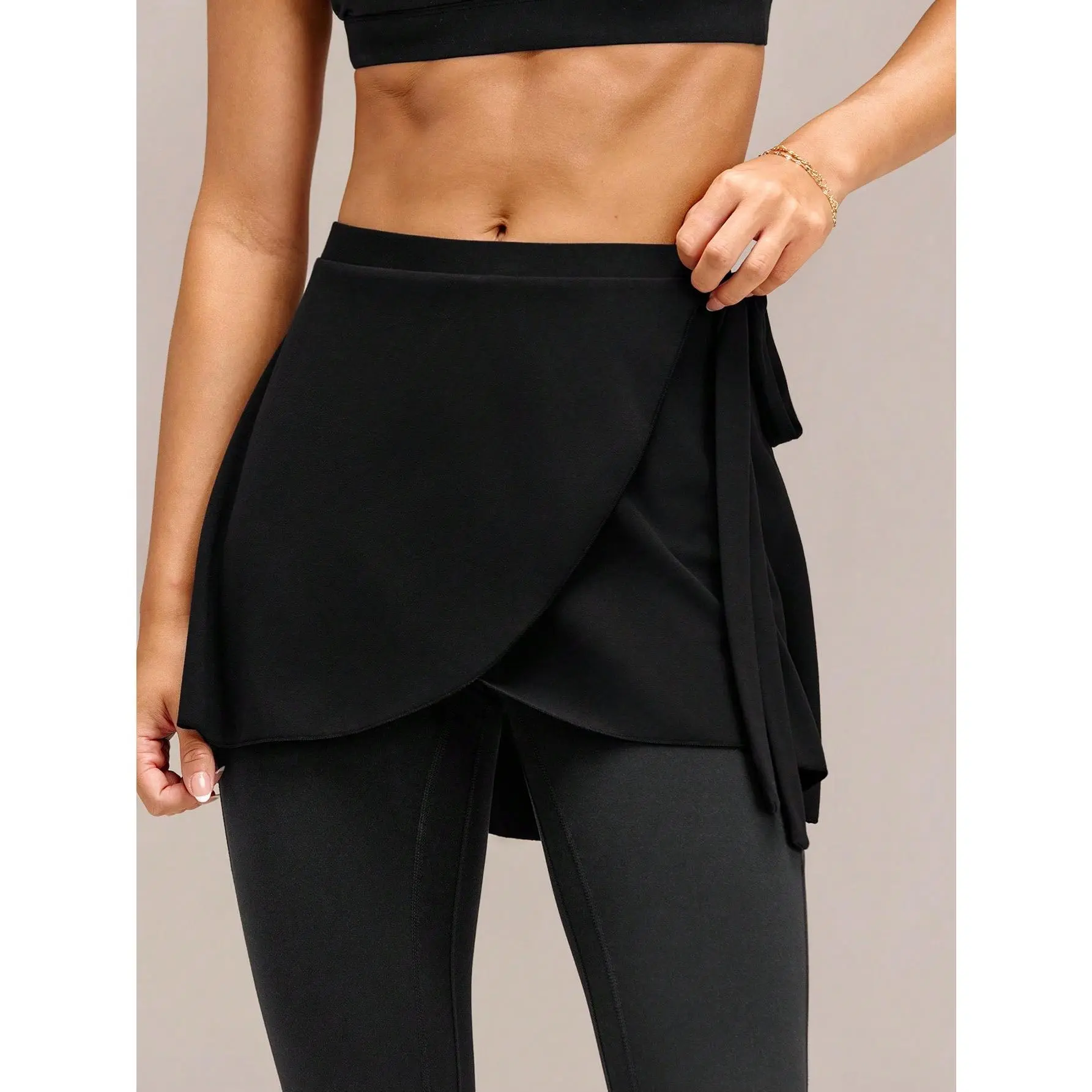 GLOWMODE FeatherFit-Air Lightweight Quick-Dry Sweat-Wicking Wrap Mini Skirt With Side Opening Tennis Golf Pickleball Ballet Yoga Dance Summer Daily Casual Wear