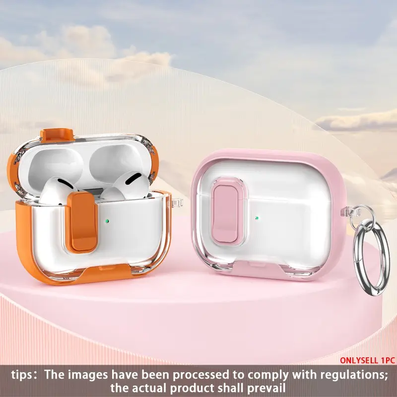 Locking Stand Holder Case for AirPods 4, Pro2, Pro, 3, Protective Cover, Protection, Durable Design, Perfect Fit, Easy Access, Secure Storage