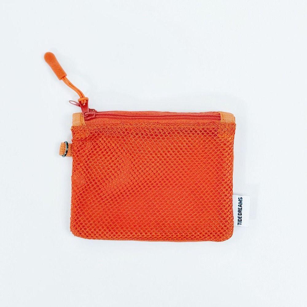 Double Zipper Mesh Storage Bag Double-layer Space Saving Portable Coin Purse Square Visible Travel Cosmetic Organizer Women