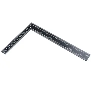 Metal L Square Ruler,90  Right Angle Metric and Inches Ruler, 8 x 12inch Double Sided Ruler, Steel Tempered Measuring Tool for Carpenter Framing DIY Leather  Sewing