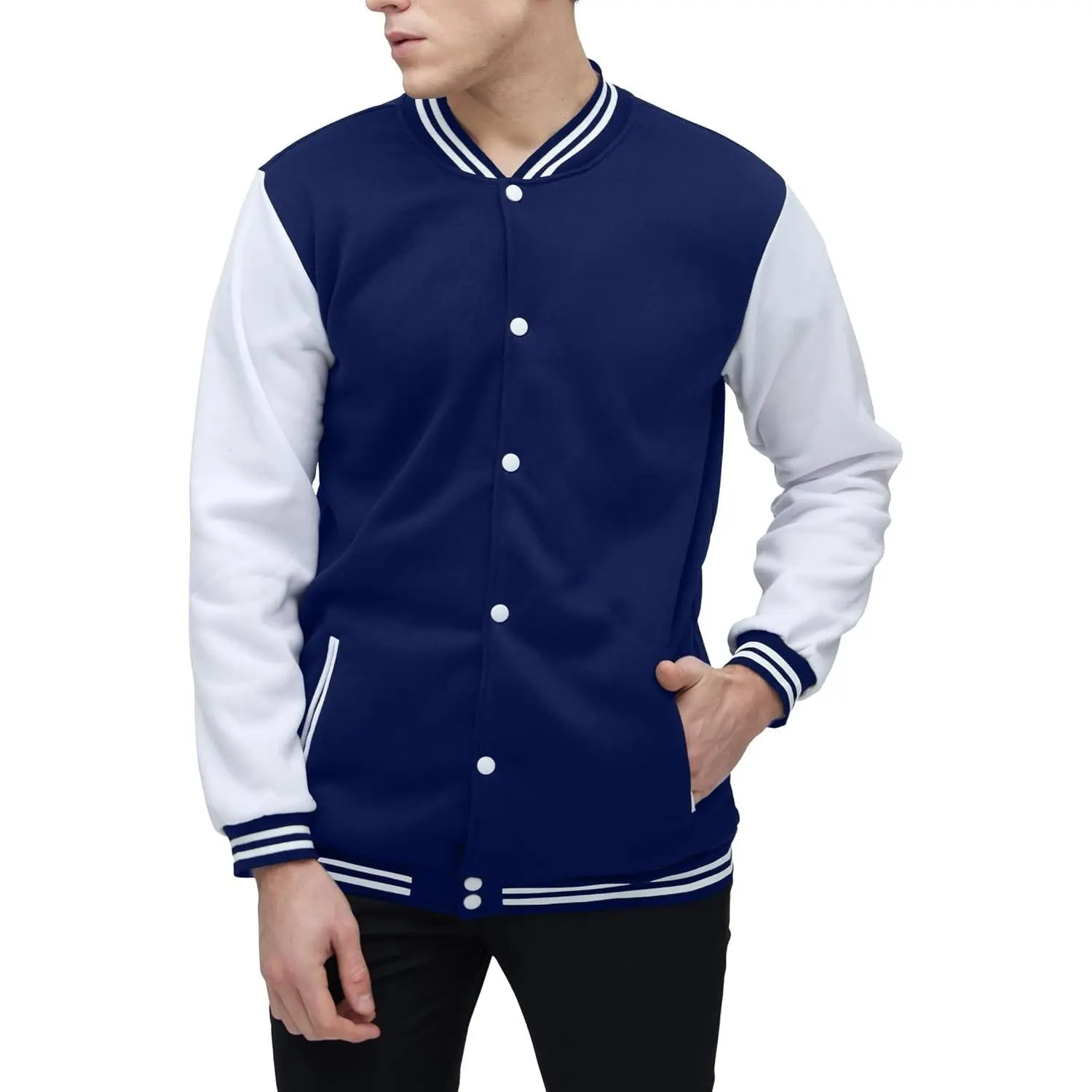 Yuji Itadori Mens Varsity Jacket Baseball Letterman Bomber Jacket Fleece Long Sleeve Coat Casual Clothing XXS-3XL