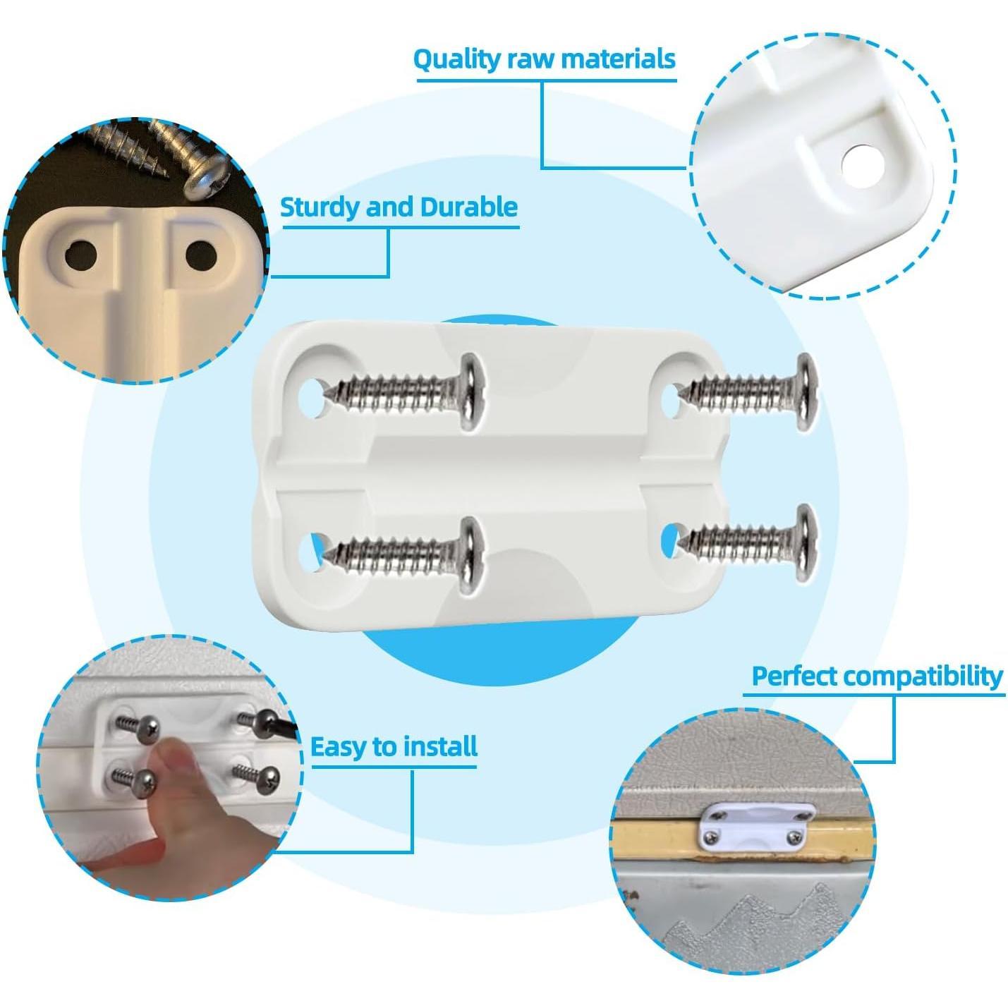 Cooler Replacement Plastic Hinges and Screws for Igloo,High Intensity Cooler Replacement Plastic Hinges,24012 Refrigerator Plastic Hinges
