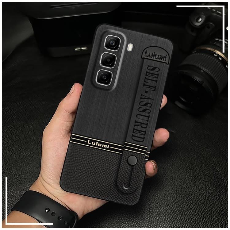 Dirt-resistant Back Cover Phone Case For infinix Hot50 Pro/X6881 Shockproof commerce Plain color masculine Anti-dust geometry Fashion Design simple Phone Holder Waterproof Durable