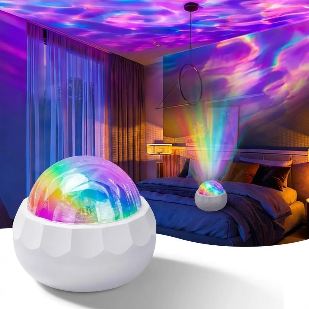 Autism Sensory Light Projector, USB-Powered, Ceiling Projection, Calming Effects, Multicolor, Plastic, Medium