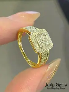 Fashion Luxury Women's Stamp Ring Princess Square Finger Ring, Perfect for Party Wedding Cocktail Holiday, Quality Jewelry, Square Shaped Ring, Cubic Zirconia Rings