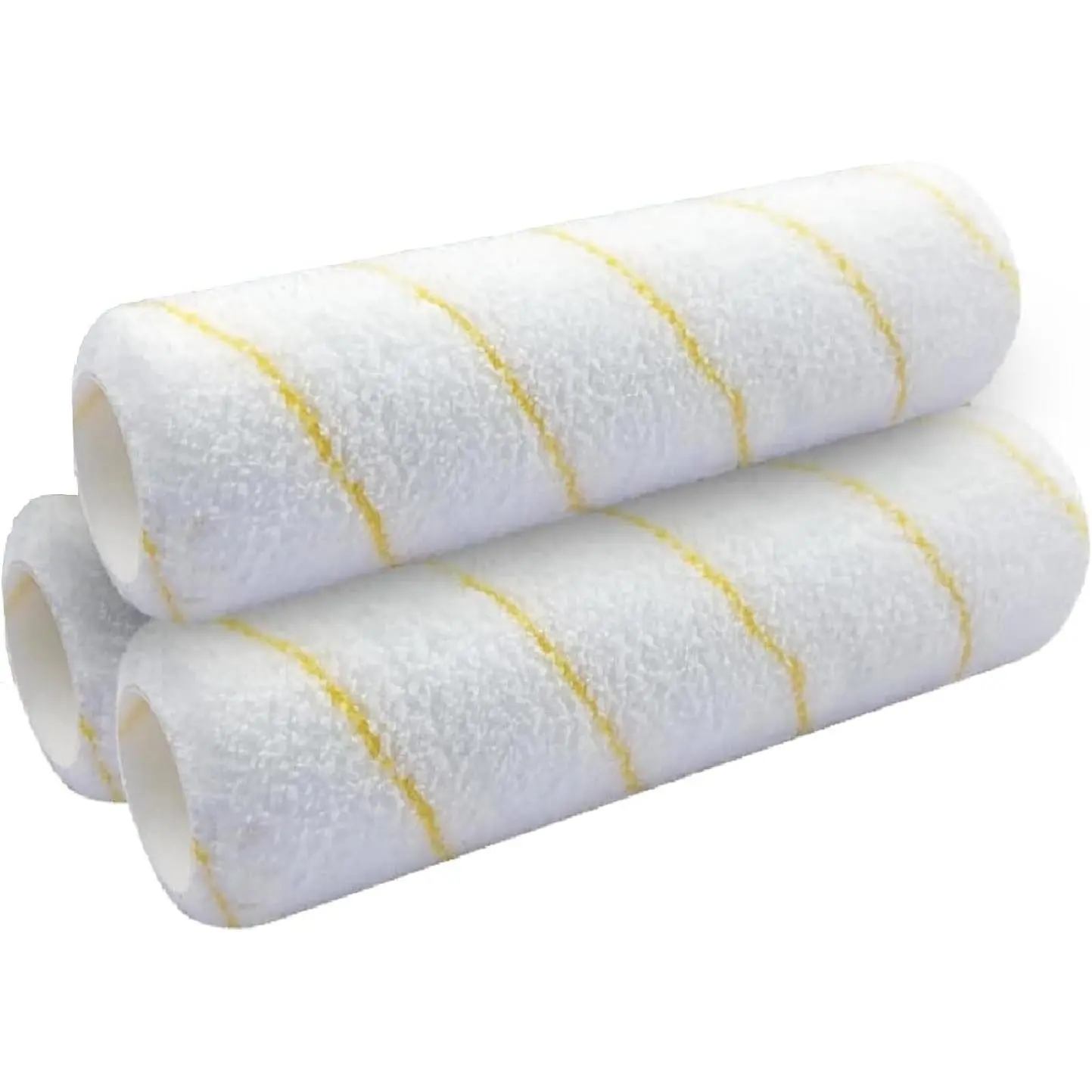3 Pcs Paint Roller 9 Inch, 3/8" Nap Microfiber Paint Roller Kit | 9" paint rollers, durable, reusable, easy clean, great for Walls, Ceilings, Houses, indoor and outdoor painting tasks