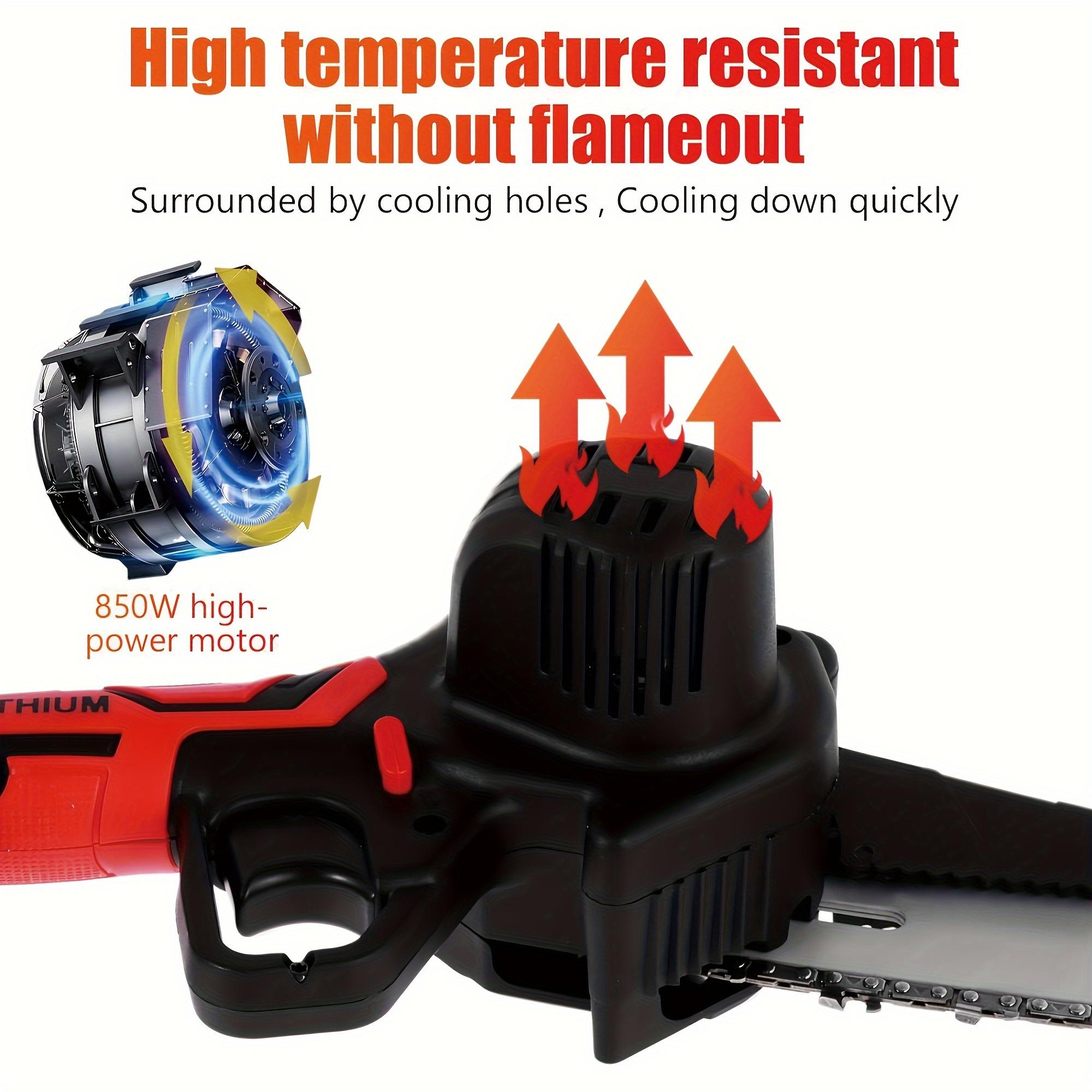 Mini electric chainsaw, cordless chainsaw, tool set for men, 8inch electric chainsaw, with tool box, portable handheld saw, used for tree pruning, wood cutting, gardening tool gift, Halloween and Christmas gift