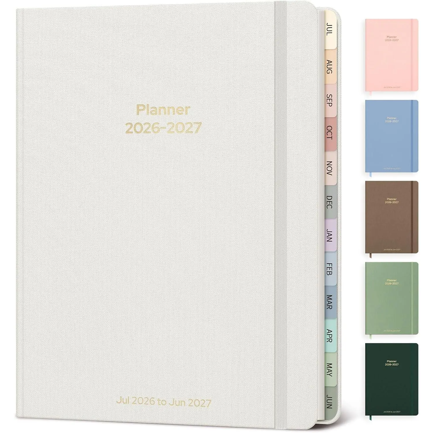 Planner 2026-2027 Weekly & Monthly Academic Planner, 6" x 8.3" | July 2026 - June 2027, Hardcover Agenda 2026-2027 Calendar Daily Planner for Student Teacher with Monthly Tabs, Elegant