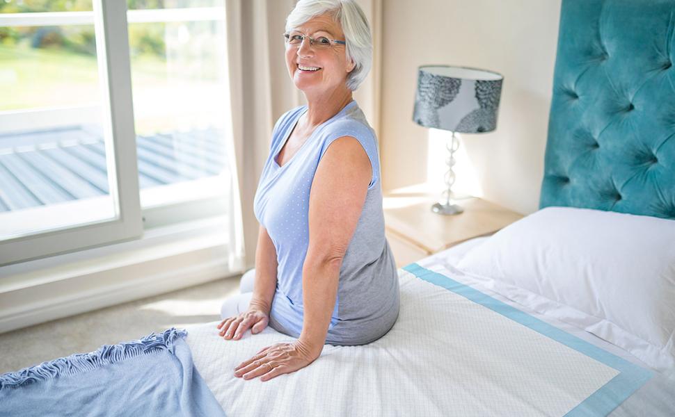 Basics Leak-Proof Dog and Puppy Potty Training Pee Pads with Quick-Dry 5-Layer Super Absorbent Surface for Dog Training, Floor Protection, Regular Size 24x24", Blue & White, 40 Count