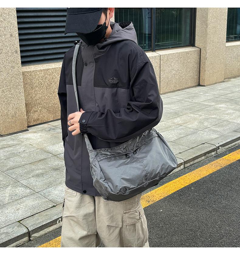 Men’s Waterproof Canvas Messenger Bag - Japanese Dumpling Crossbody Bag, Large Capacity, Multi-Pocket, Lightweight, Durable, for Work, Travel Men’s Waterproof Canvas Messenger Bag - Japanese Dumpling Crossbody Bag, Large Capacity, Multi-Pocket, Lightweight, Durable, for Work, Travel