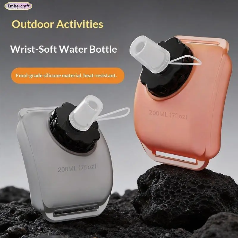 Creative Silicone Wrist Water Bottle, a Wearable Hands-Free Sports Flask for Running and Cycling - Reusable Fashion Accessory, Reusable Water Bottle, Running Water Bottle Clip On, Portable Drinking Bottle