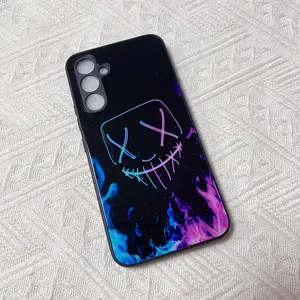 Phone Case: Neon Effect Face Pattern Phone Case with Lens Protection Suitable for Samsung Galaxy A04s/A05s/A06/A07/A10/A11/A12/A13/A14/A15/A16/A17/A20s/A21s/A22s/A23/A24/A25/A26/A30s/A31/A32/A33/A34/A35/A36/A42/A50s/A51/A52/A52s/A53/A54/A55