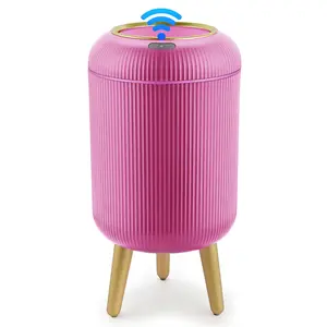 Smart Sensor Waterproof Trash Can - Flip Top, Cute Nordic Style Design Springtok Homewares Space Saving Bins White Automatic Dispenser Bathroom Accessories