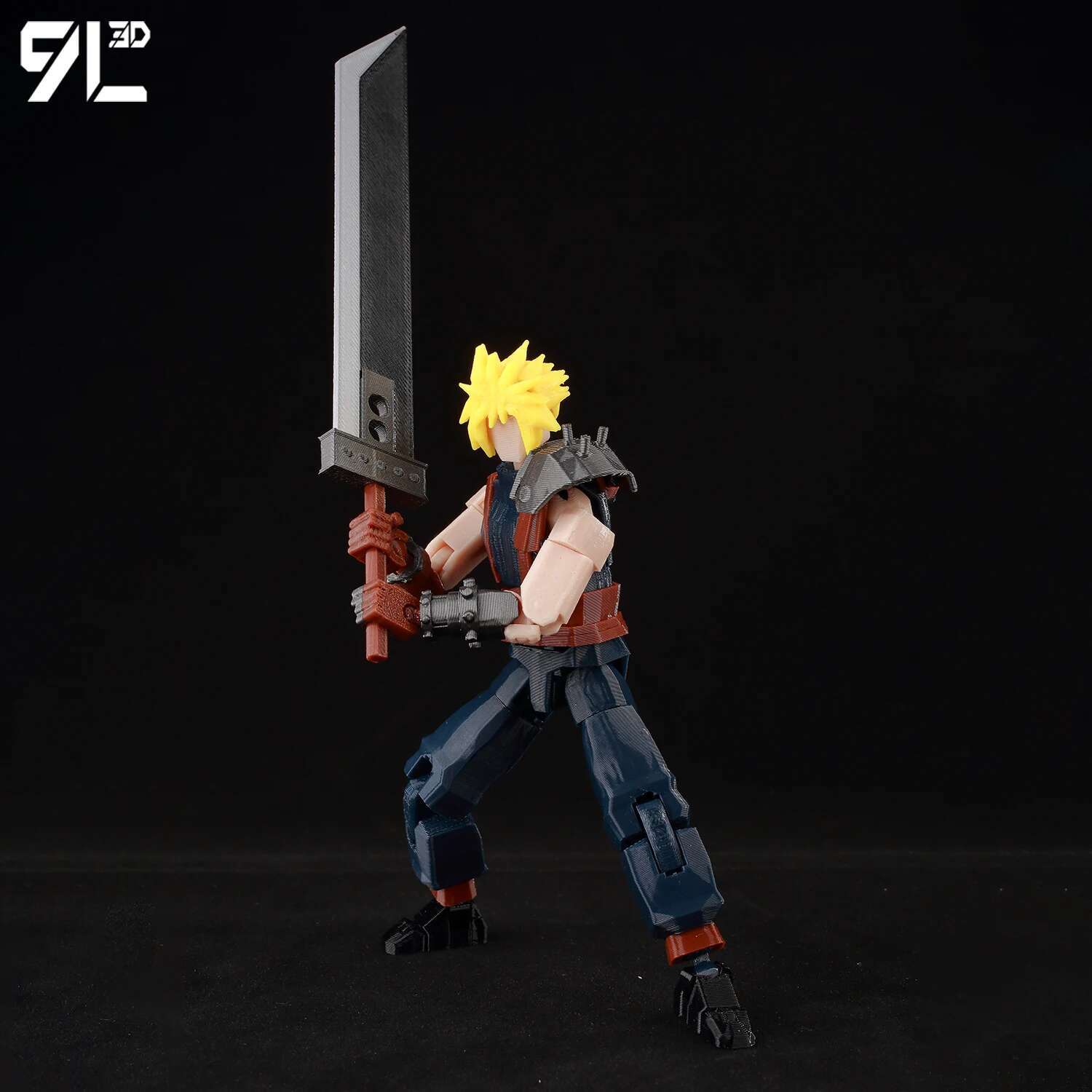 9L3D Cloud FFVII Figure Buster Sword Multi-Joint Articulated Lucky Dummy 13 Anime Action Model Posing Display Children Games toy popular