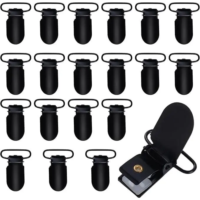 20 count 1" Suspender Clips Metal Holder Clips Sheet Fasteners Clips Suspenders Holder for Mattress Pad Cover Sofa