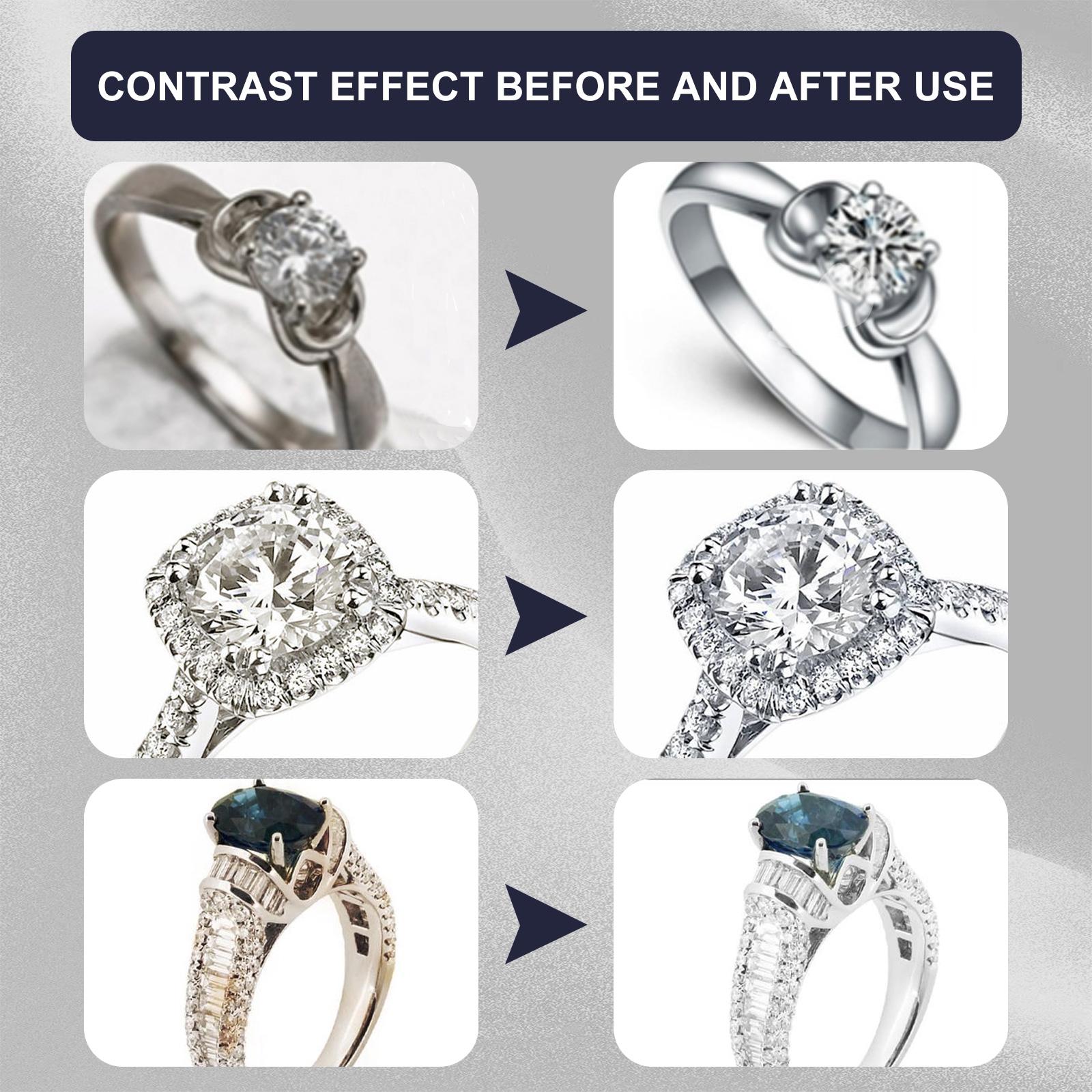 Jakehoe Jewelry Cleaner, Gold And Silver Jewelry Watches Diamond Ring Jewelry Decontamination Anti-Oxidation Cleaner